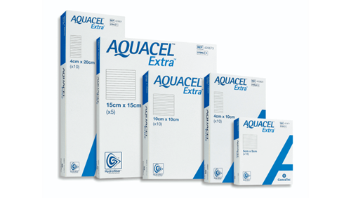 The AQUACEL® Extra™ dressing boxes are made from sustainable materials and are available in different sizes